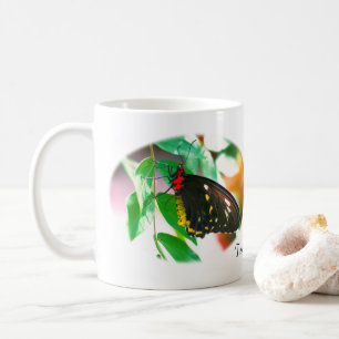 Black Butterfly Personlig Nature Kaffemugg
