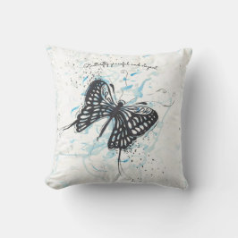 Black Butterfly Squon Cushion Kudde