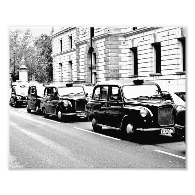 Black Cabs London Fototryck (Framsidan)