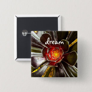 Black Cactus Photo Dream Quote-skript fet modern Knapp