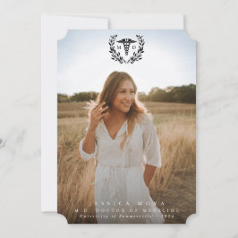 Black Caduceus MD Doktor i Medicine Studenten Meddelande