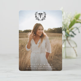 Black Caduceus RN Registered Nurse Studenten Meddelande