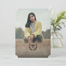 Black Caduceus RN Registered Nurse Studenten Meddelande