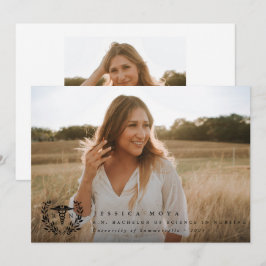 Black Caduceus RN Registered Nurse Studenten Meddelande