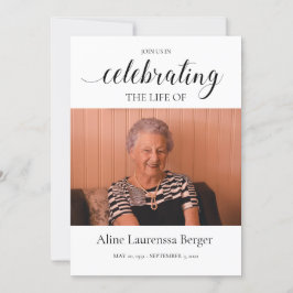 Black Calligraphy Firande of Life Photo Inbjudningar