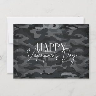 Black Camo Glad Alla hjärtans dagskort Inbjudningar