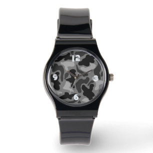 Black Camo Numered Boys Watch Armbandsur