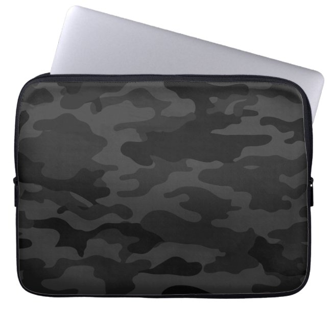 Black Camouflage Laptop Fodral (Framsidan)