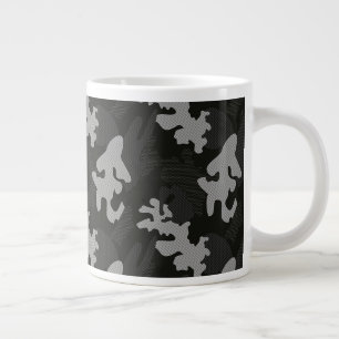 Black Camouflage Mönster Jumbo Mugg