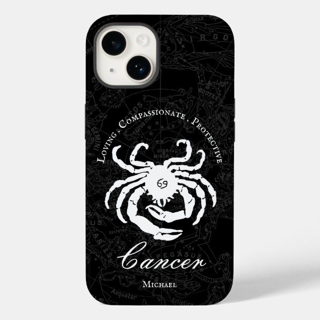 Black Cancer Zodiac Astrology Personality Anpassni (Baksida)