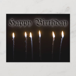 Black Candles Halloween Birthday Vykort