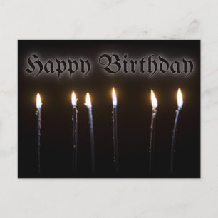 Black Candles Halloween Birthday Vykort