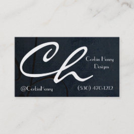 Black Canvas och Guld Modern Affärskort Visitkort