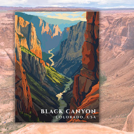 Black Canyon Colorado USA Travel Keepsaké Vykort