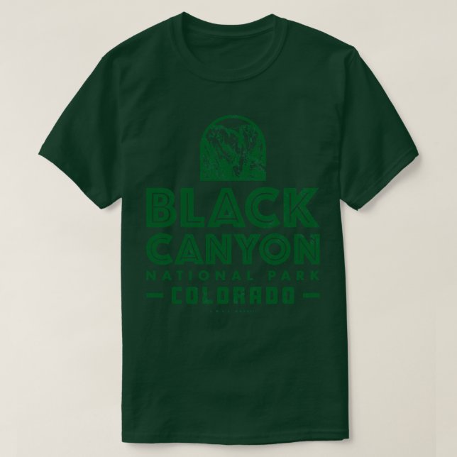 Black Canyon National Park Grönt T Shirt (Design framsida)