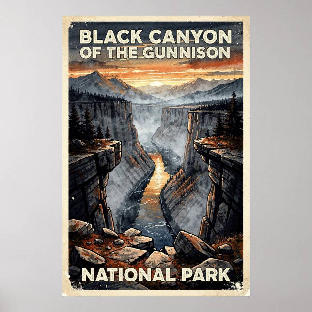 Black Canyon of the Gunnison nationalpark Poster (Framsidan)