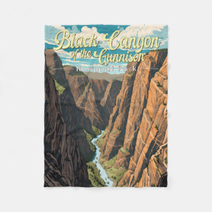 Black Canyon the Gunnison National Park Art Fleecefilt
