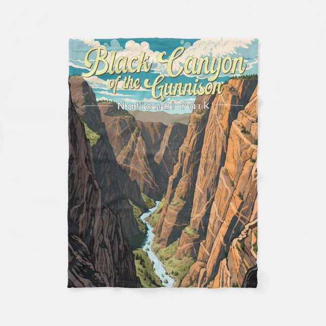 Black Canyon the Gunnison National Park Art Fleecefilt (Framsidan)