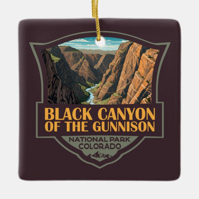 Black Canyon the Gunnison National Park Art Julgransprydnad Keramik (Framsida)