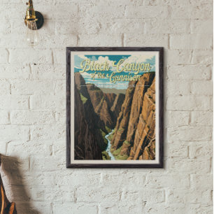 Black Canyon the Gunnison National Park Art Poster