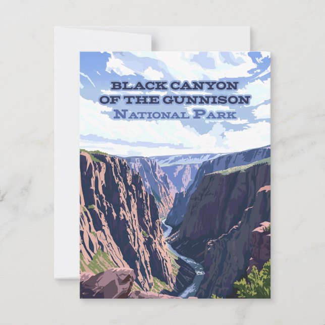 Black Canyon the Gunnison National Park CO Card (Framsida)