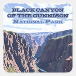 Black Canyon the Gunnison National Park CO Fyrkantigt Klistermärke
