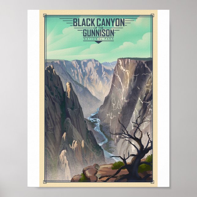 Black Canyon the Gunnison National Park Litho Poster (Framsidan)