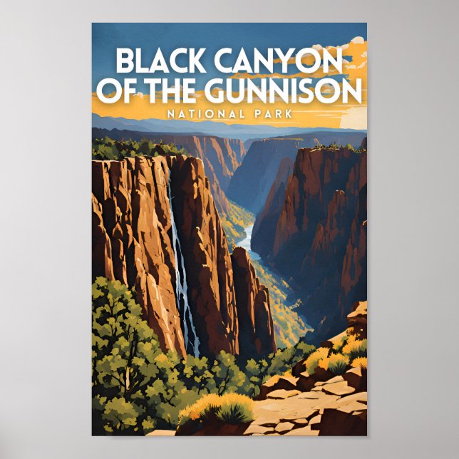 Black Canyon the Gunnison National Park Travel Poster (Framsidan)
