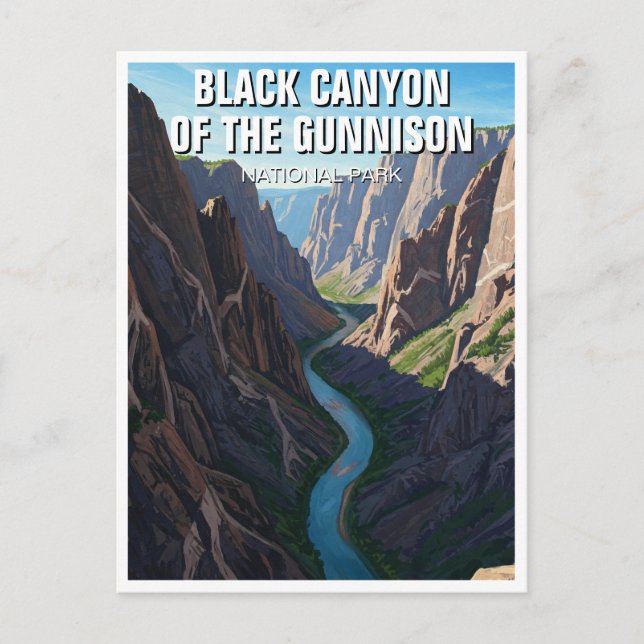 Black Canyon the Gunnison National Park Travel Vykort (Framsida)