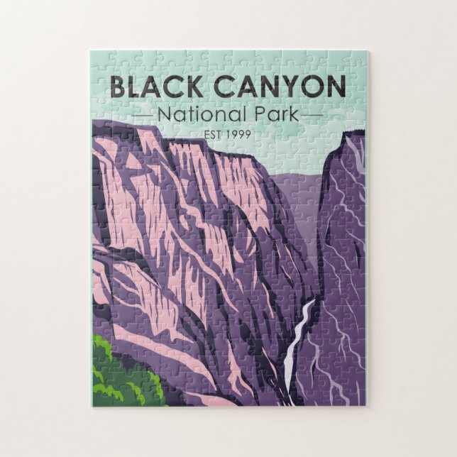 Black Canyon the Gunnison National Park Vintage Pussel (Vertikal)