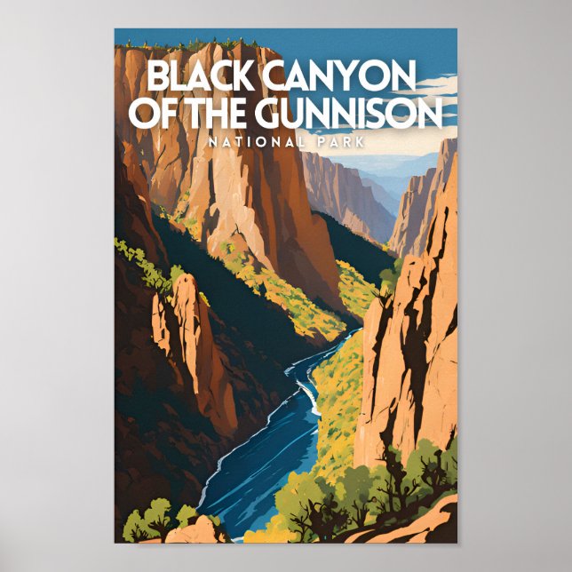 Black Canyon the Gunnison Traditional Travel Poster (Framsidan)