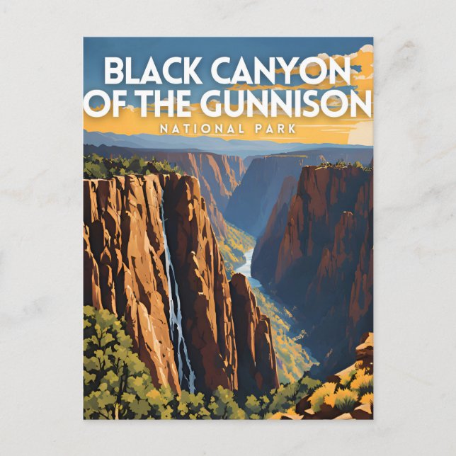 Black Canyon the Gunnison Travel Vykort (Framsida)
