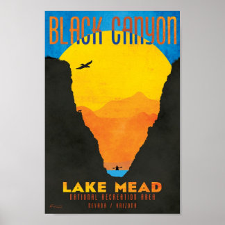 Black Canyon vid Sjö Mead NRA Poster