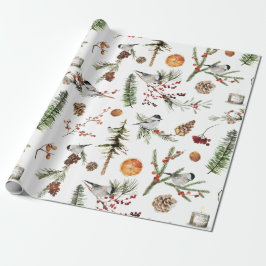 Black Cap Chickadee Birds jul Party Presentpapper