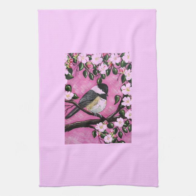 Black cap Chickadee Kökshandduk (Vertikal)