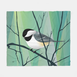 Black Caps Chickadee Fleecefilt