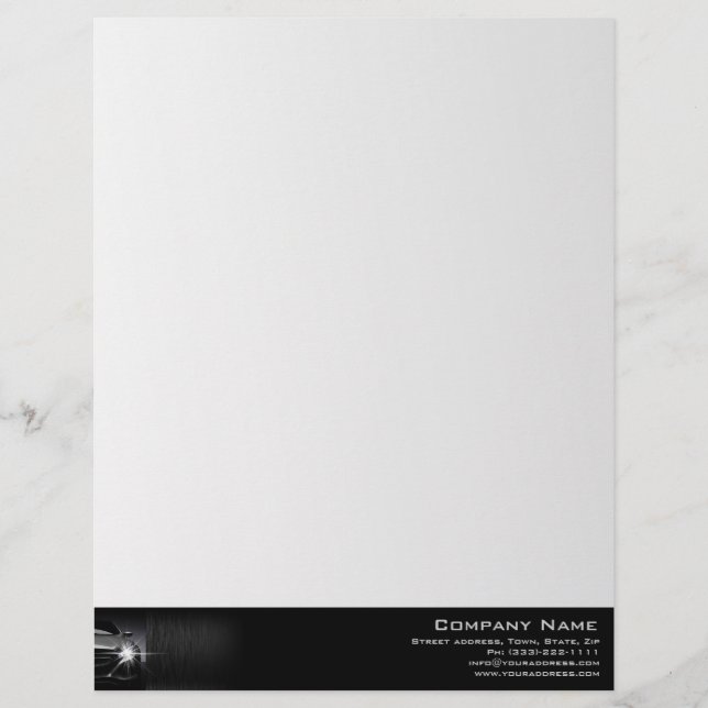 Black Car Automotive Company Gräns Office Supply Brevhuvud (Framsida)