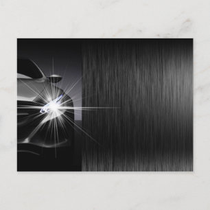 Black Car Automotive Company Metall Design-vykort Vykort