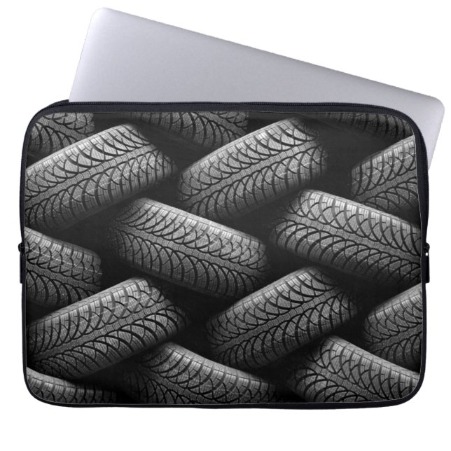 Black Car Däck Laptop Fodral (Framsidan)