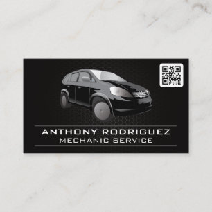 Black Car QR-kod Automatiska tjänster Förren Visitkort
