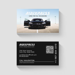 Black Car Rental Service Affärskort Visitkort