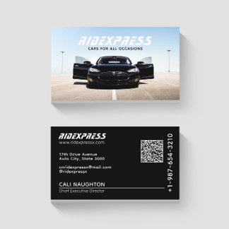 Black Car Rental Service Affärskort Visitkort