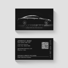 Black Car Rental Service Affärskort Visitkort