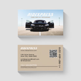 Black Car Rental Service Brown-Affärskort Visitkort