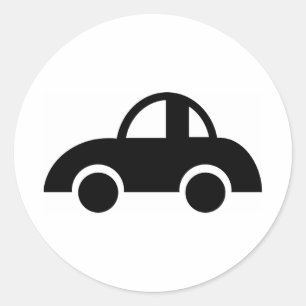 Black Car Runt Klistermärke