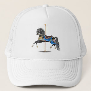 Black Carousel Horse Keps