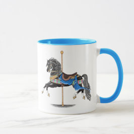 Black Carousel Horse Mugg