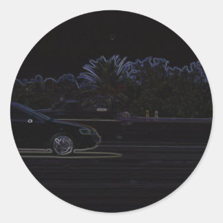 Black Cars Runt Klistermärke