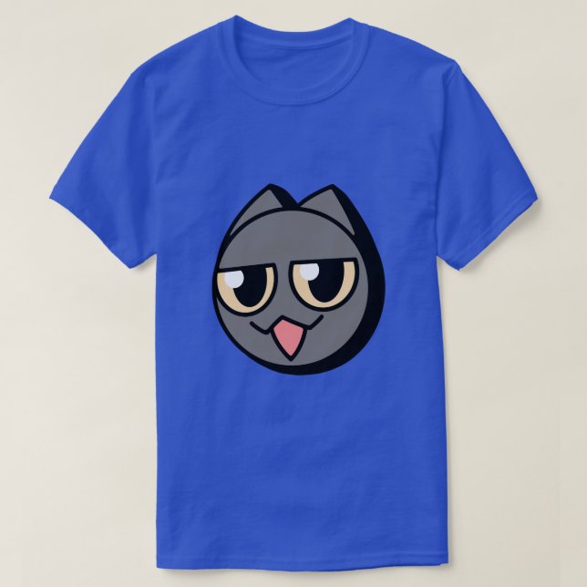 Black Cartoon Cat T Shirt (Design framsida)