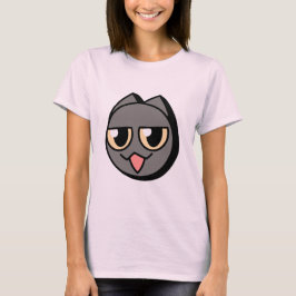 Black Cartoon Cat T Shirt